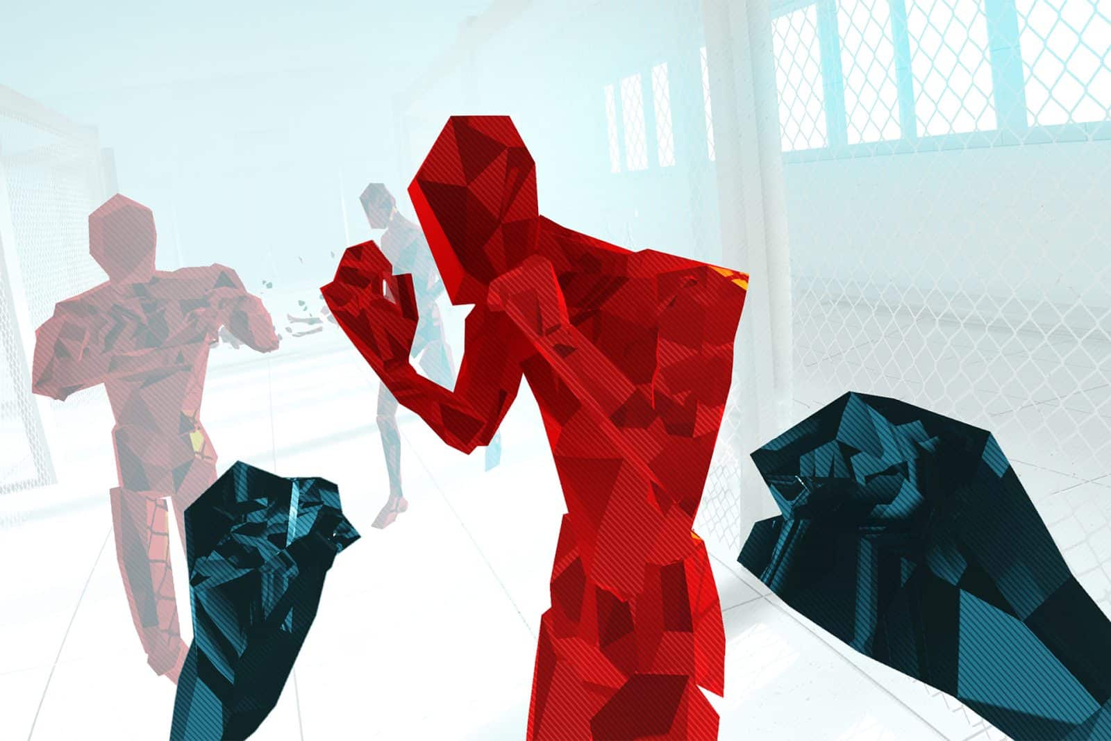 Rode tegenstanders vallen aan in Superhot VR