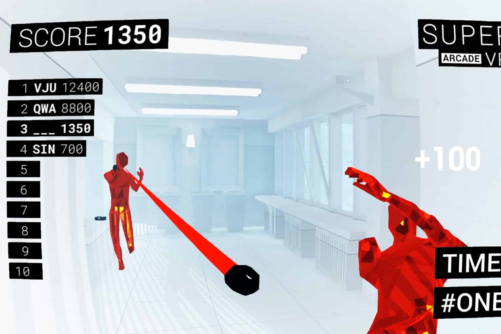 Het scorebord van Superhot VR: arcade edition